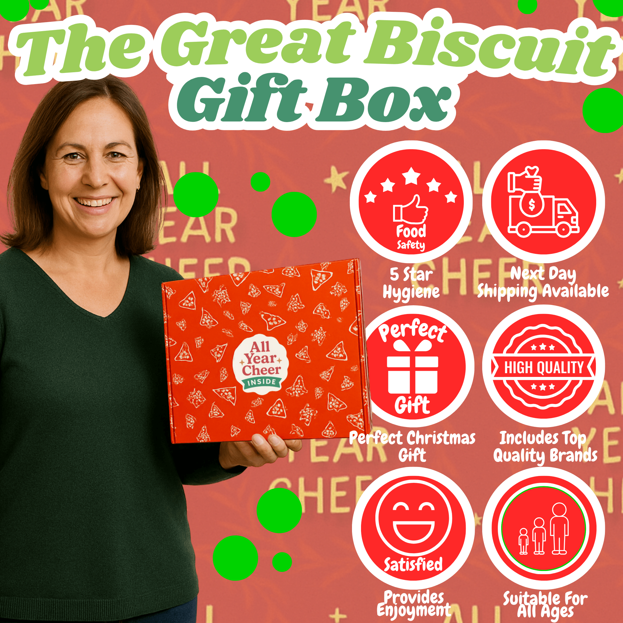 All Year Cheer Chirstmas Biscuit Tea Gift - All Year Cheer