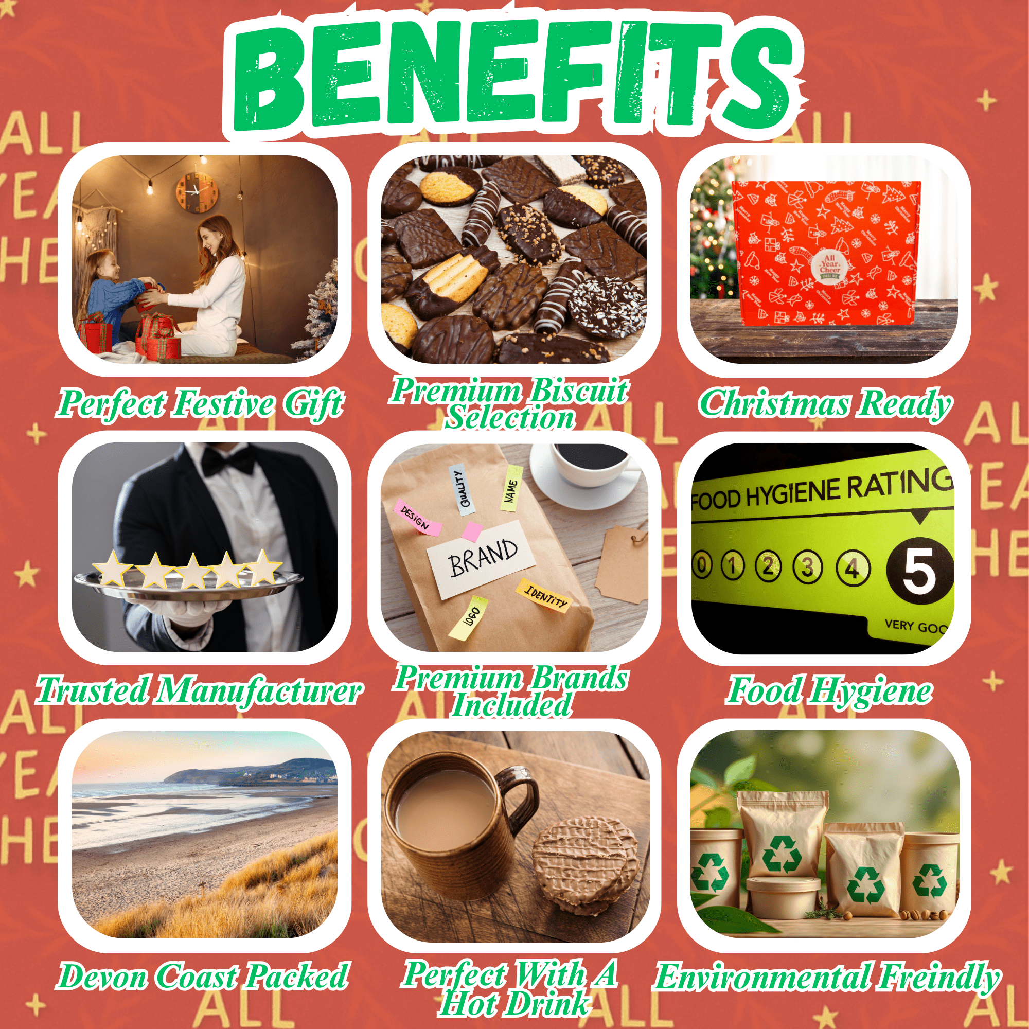 ALL YEAR CHEER Christmas Biscuits & Jam Gift Hamper - All Year Cheer
