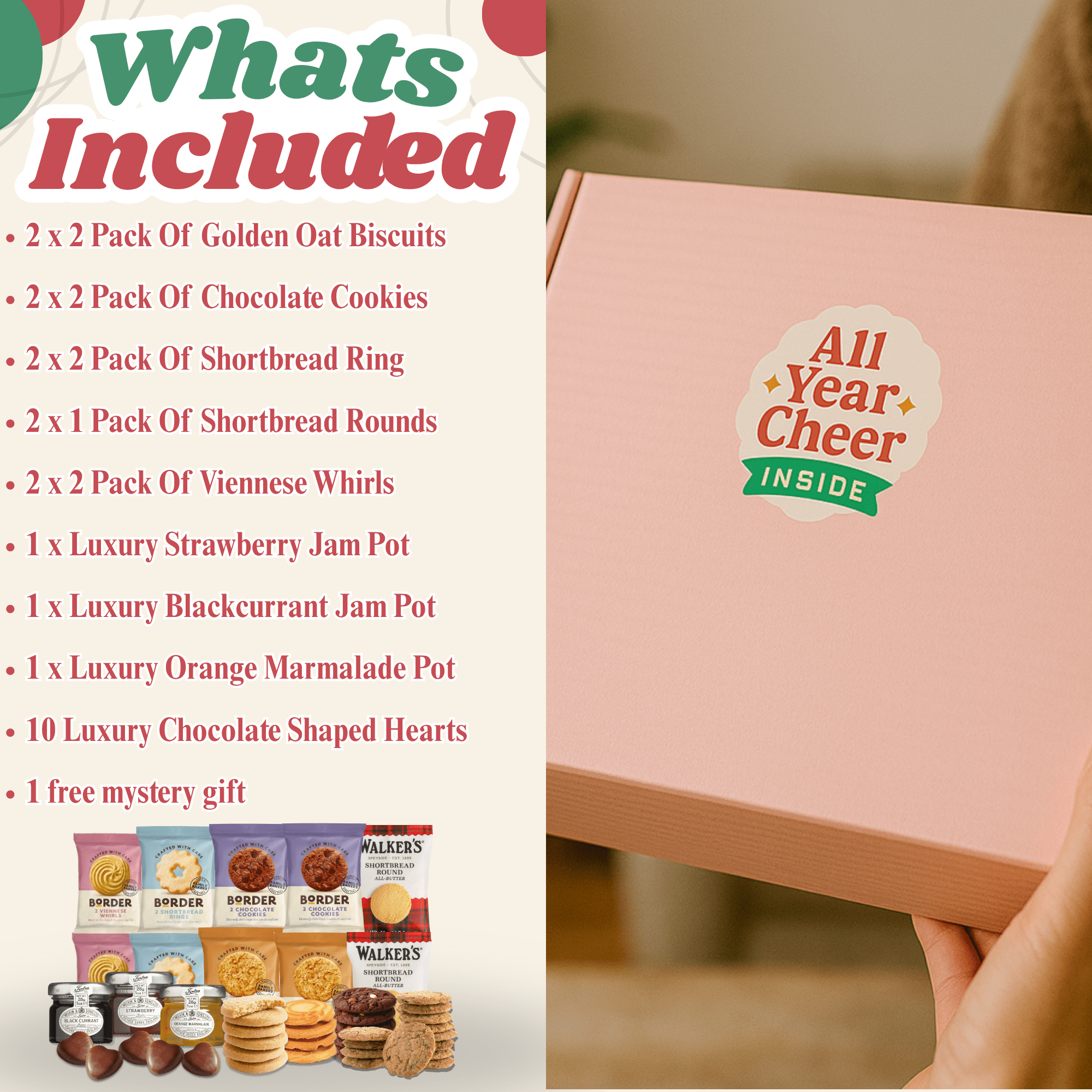 ALL YEAR CHEER Luxury Biscuits & Jam Gift Box - All Year Cheer
